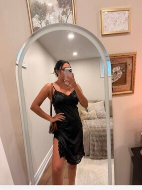 Black Lace Trim Slip Dress - Women Intimates & Sleepwear